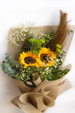 Sunflower jute boquet thumbnail 2
