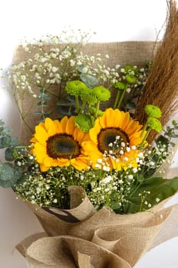 Sunflower jute boquet thumbnail 3