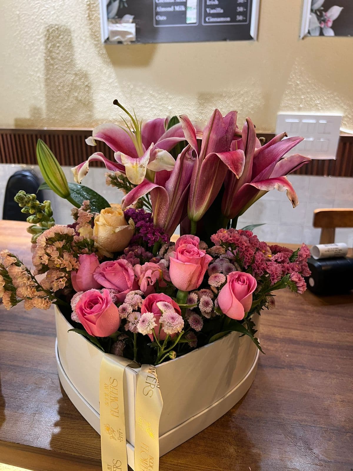 Heart shape rose bouquet