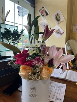 Peach rose round bouquet_ thumbnail 2