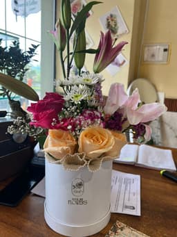 Peach rose round bouquet_ thumbnail 4